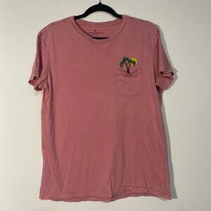 Comfy Pink Short Sleeve Graphic Pocket Tee